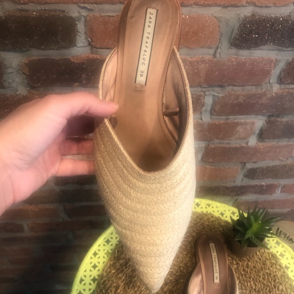 ZARA STRAW POINT MULES - Picture 9 of 9